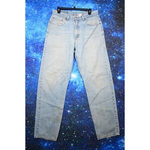 Vintage Levis Relaxed Straight Leg Jeans Mens 34x32 Light Wash Blue Denim‎